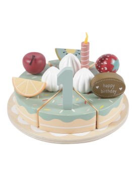 Pastel de cumpleaños XL, 26 Piezas de Madera LITTLE DUTCH